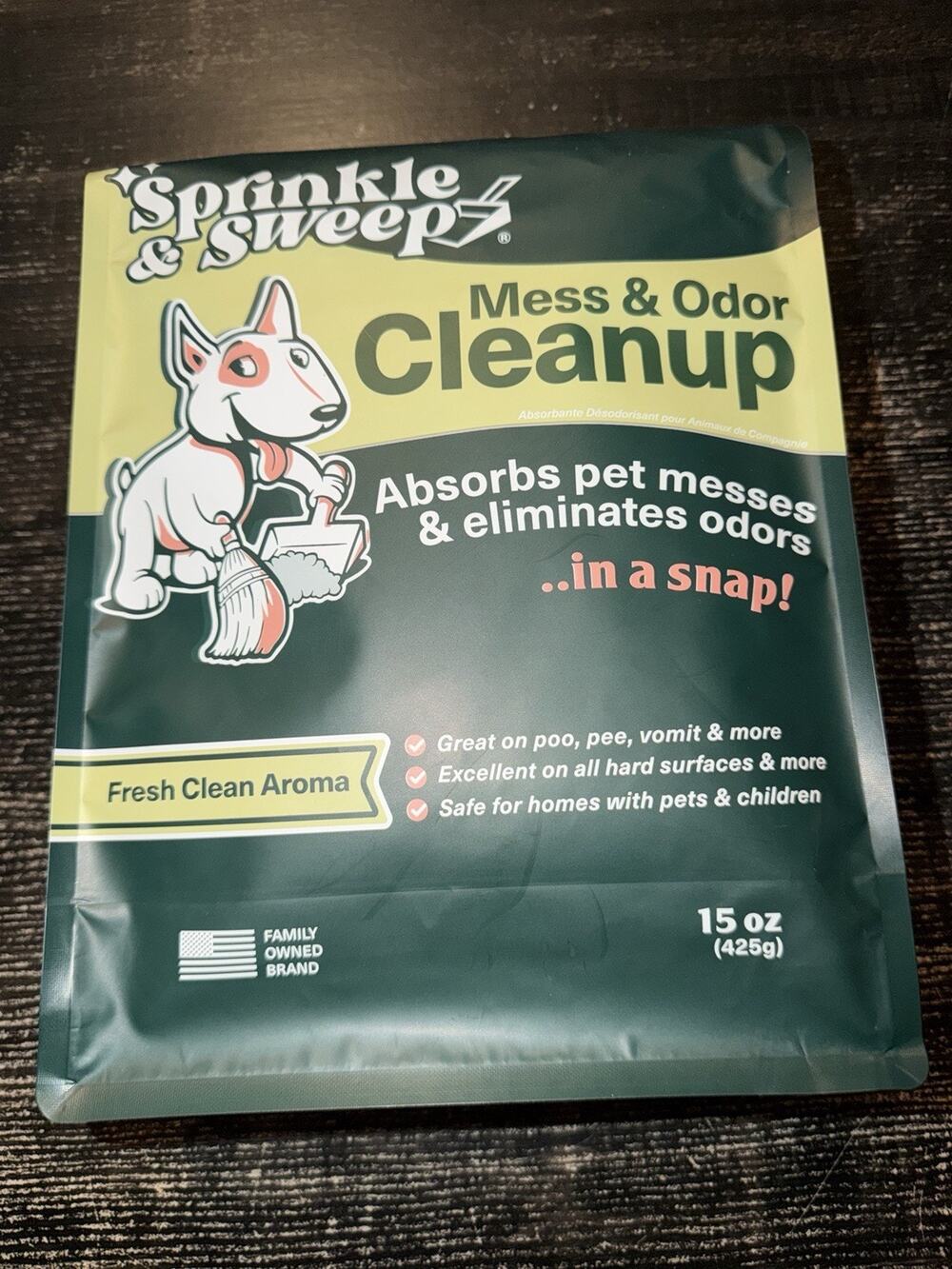 Sprinkle & Sweep Pet Mess & Odor Cleanup - 15 Ounce (Pack of 1), multicolor